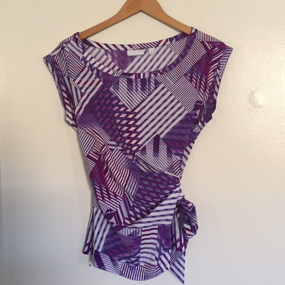 Beautiful purple and white blouse